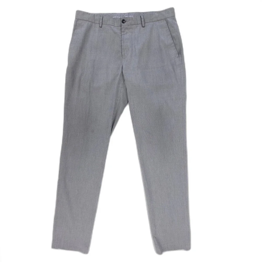 ZARA MAN Slim Tailored Trouser Dress Pant Gray Old Money Quiet Luxury Academia